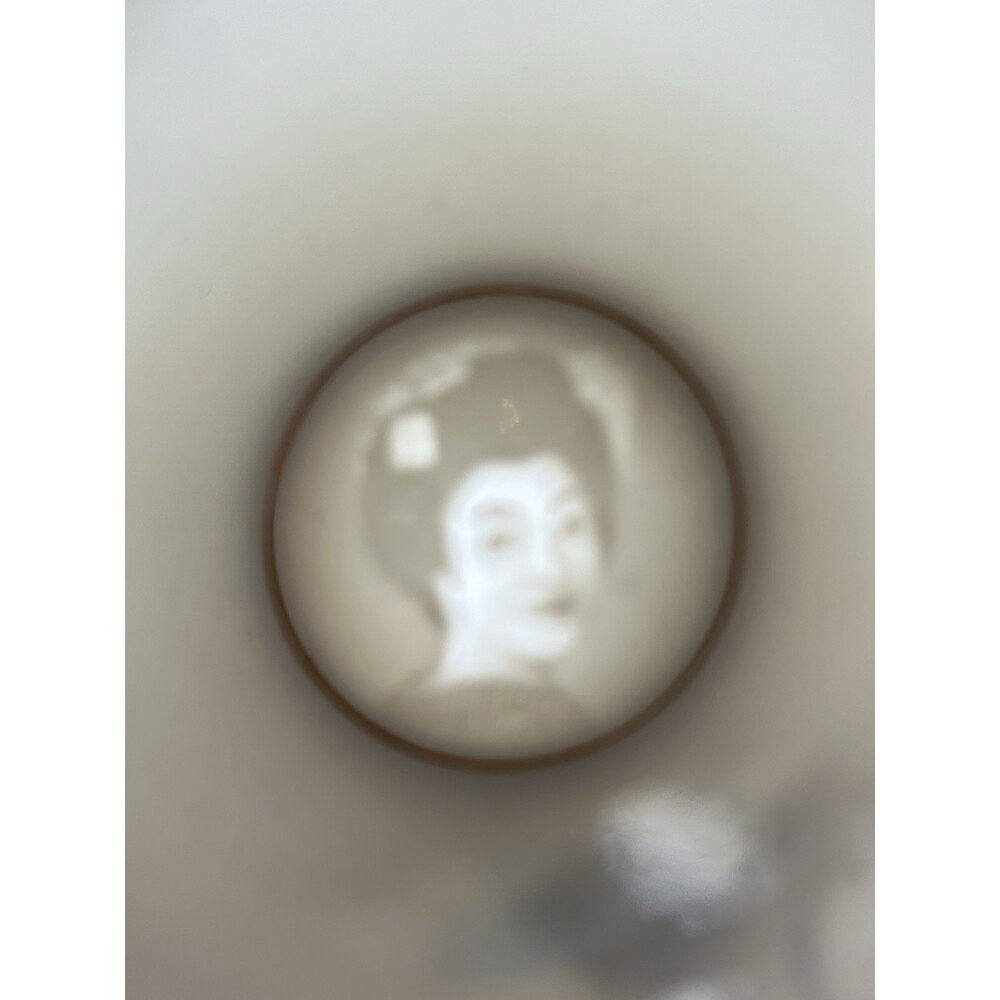 Set Of  3 Piece Japanese Geisha Lithophane tea cup and saucer With Desert Plate.